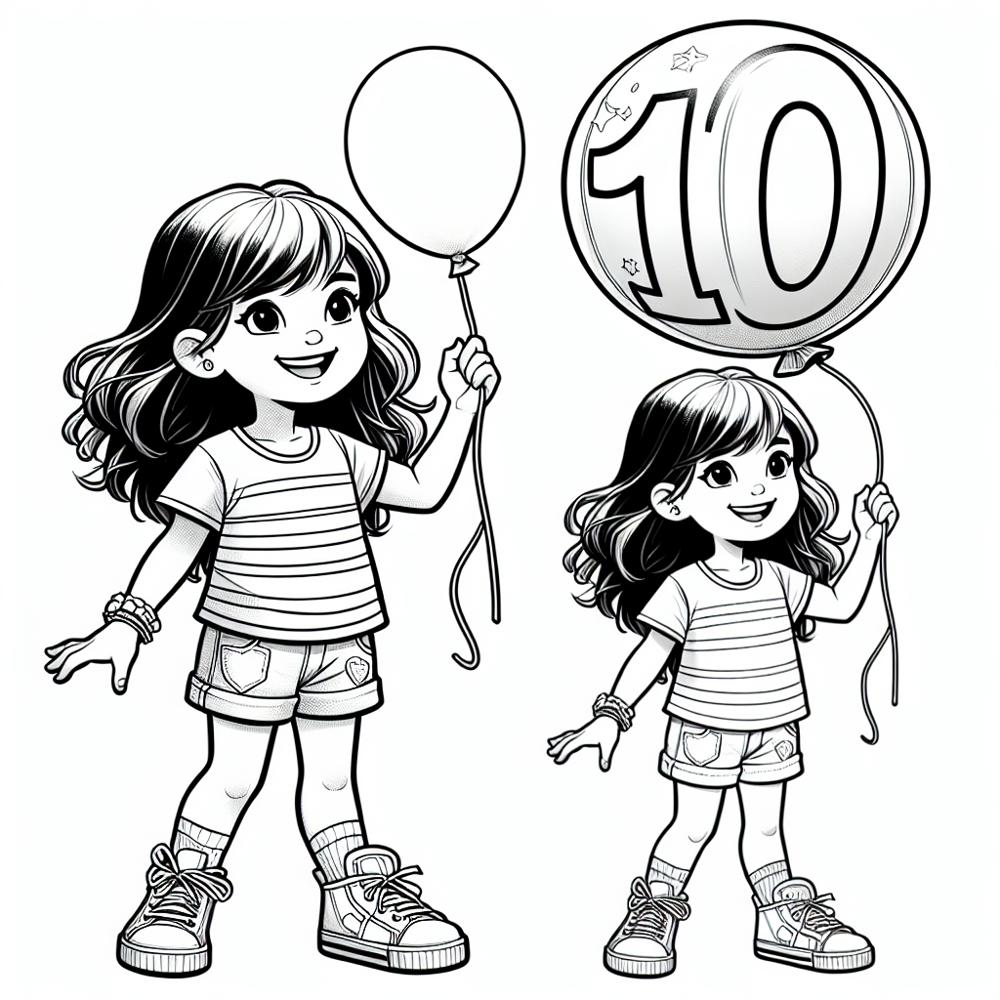 Pobierz kolorowanki 10 lat do druku
