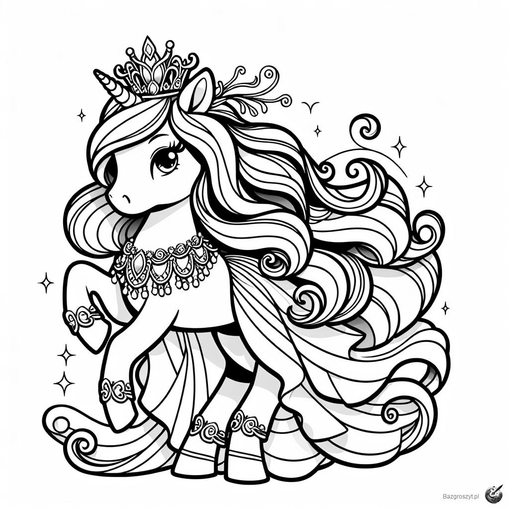 Pobierz kolorowanki kucyki pony celestia do druku