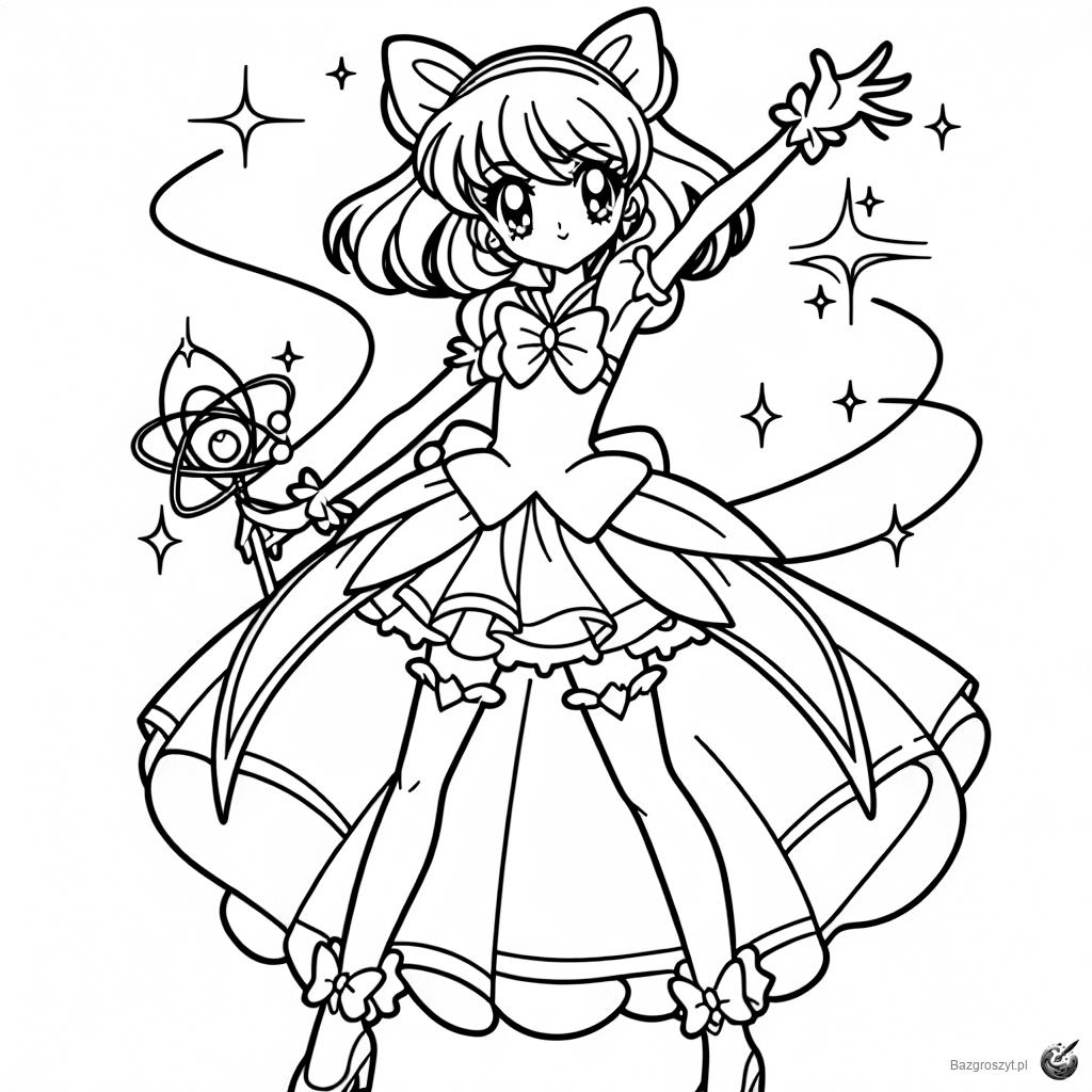 Pobierz glitter force doki doki kolorowanki do druku
