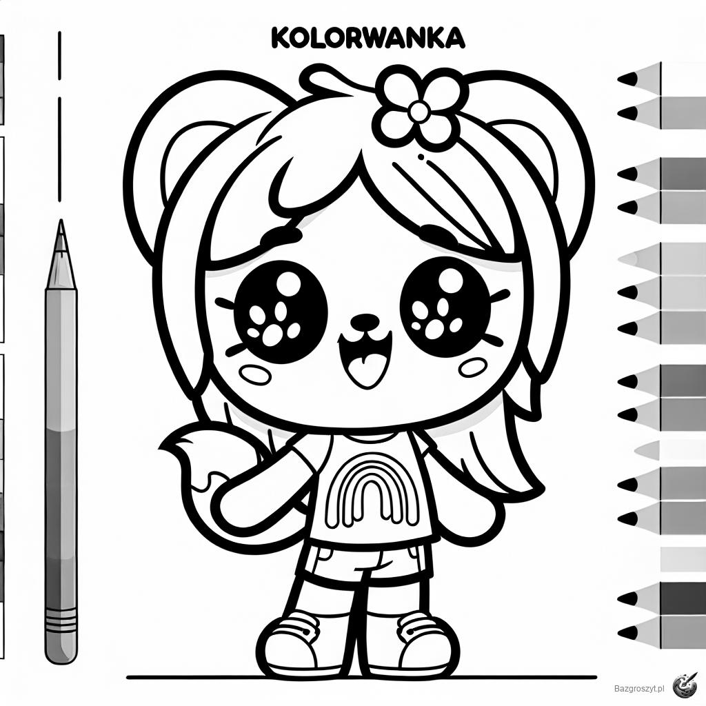 Pobierz rainbow friends cyan kolorowanka do druku
