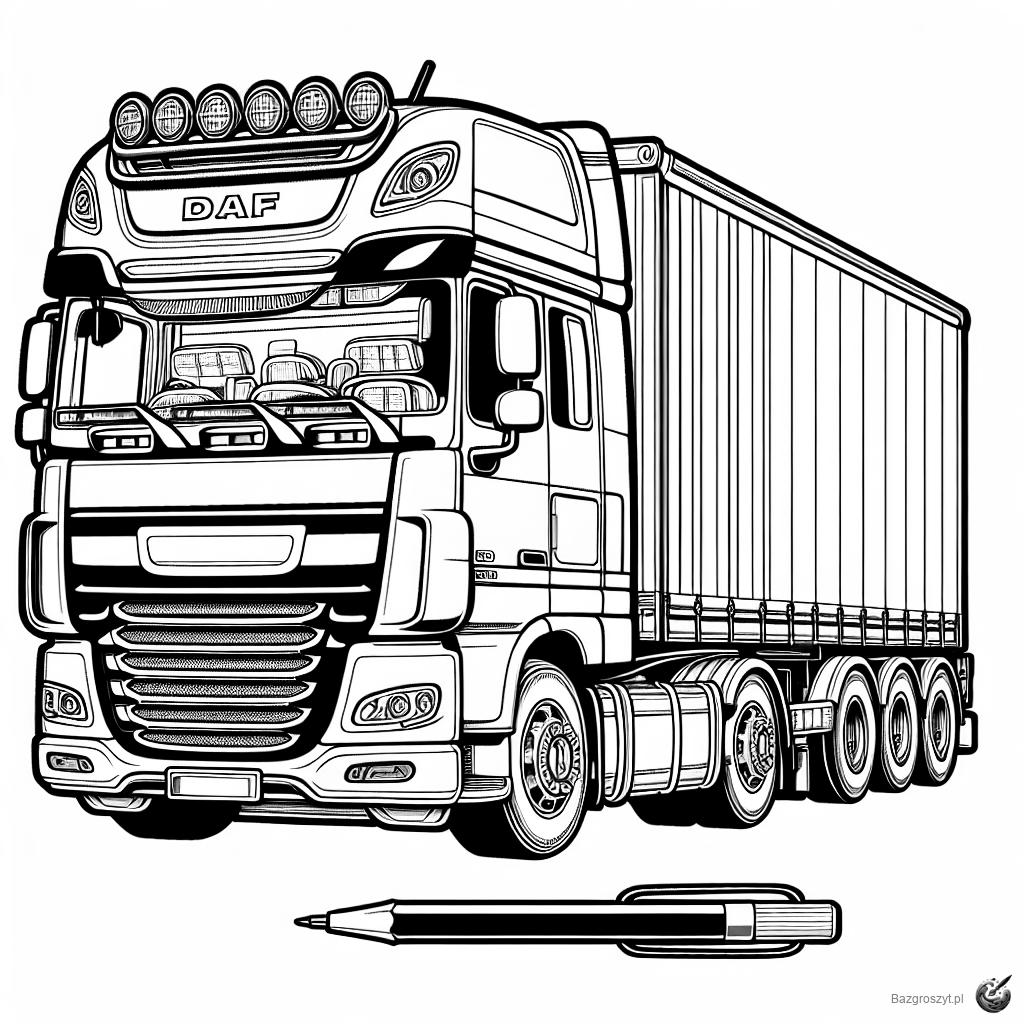 Kolorwanka Malowanka Ci ar wka Scania Do Wydruku I Kolorowania 
