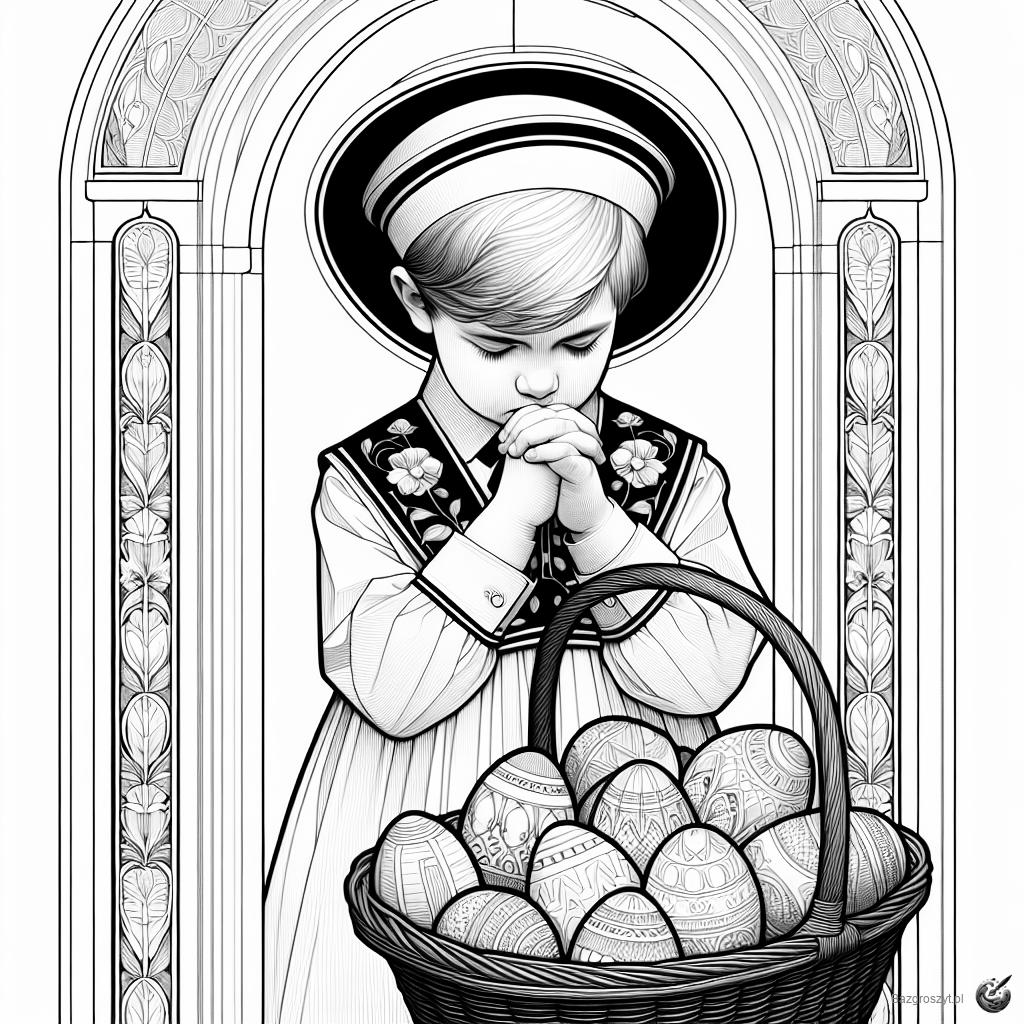 Pobierz religijne kolorowanki wielkanocne do druku