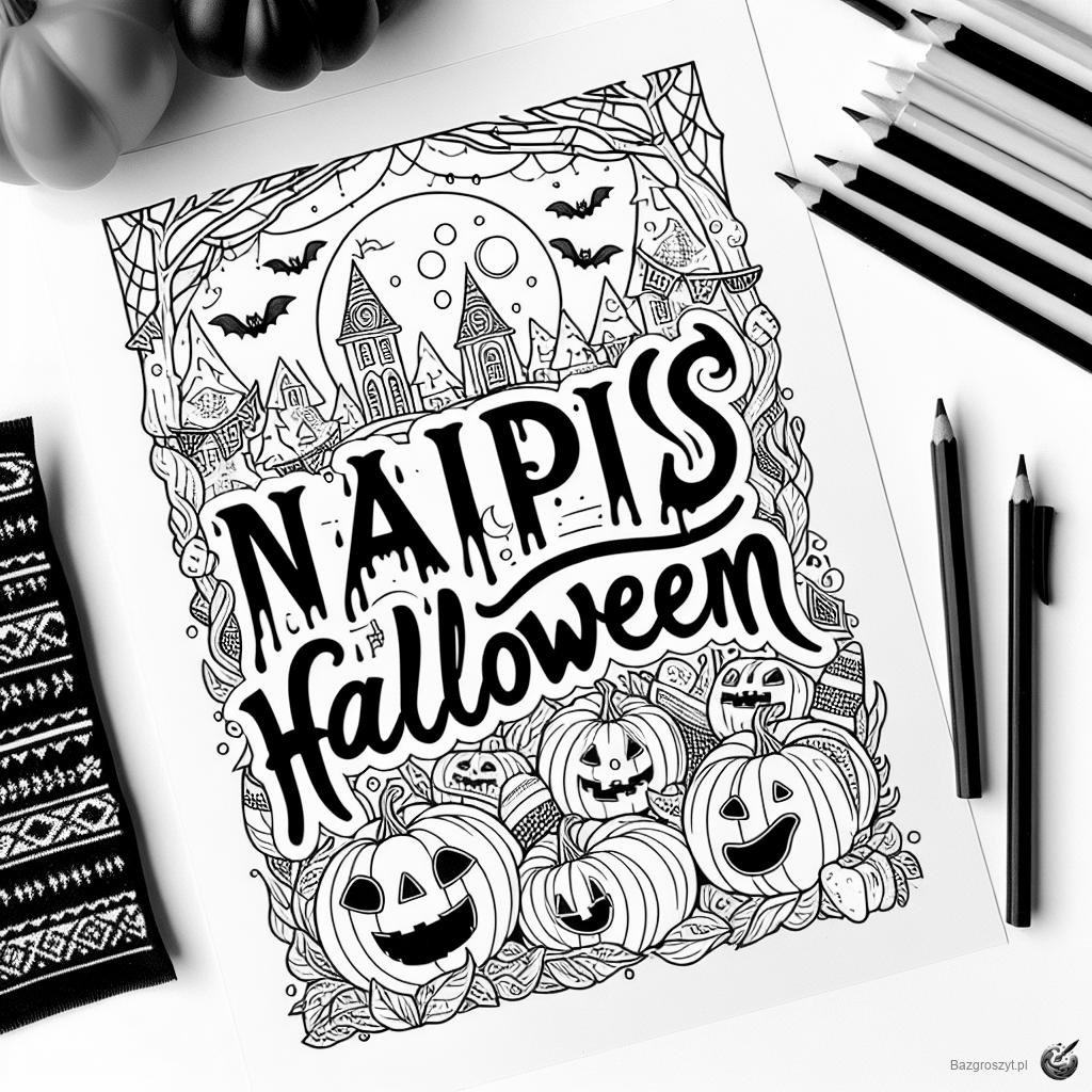 Pobierz napis halloween do druku