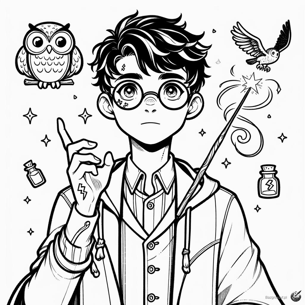 Pobierz kolorowanka harry potter do druku