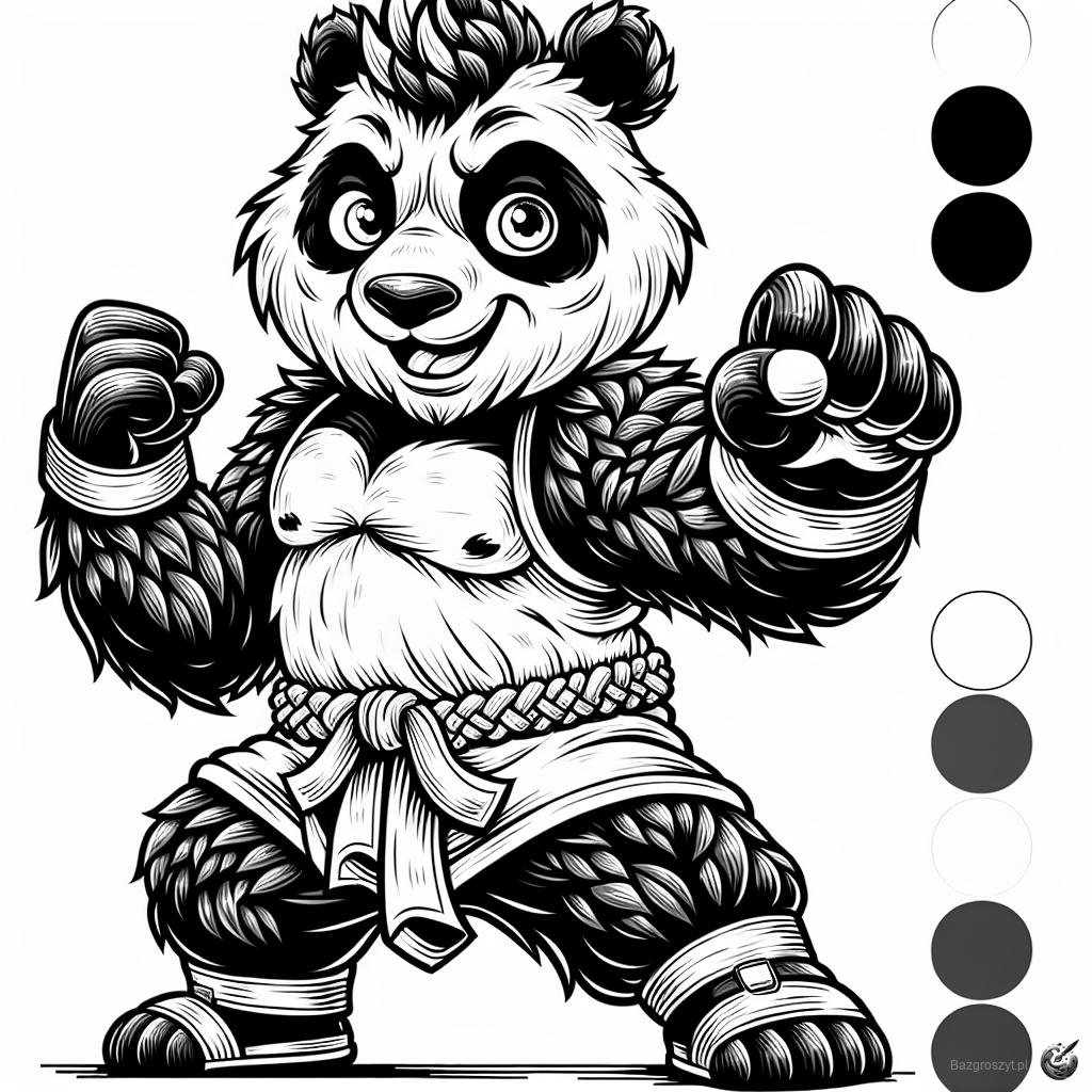 Pobierz kolorowanka kung fu panda do druku