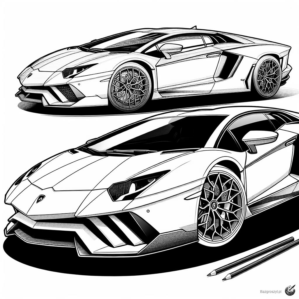 Pobierz lamborghini aventador kolorowanka do druku