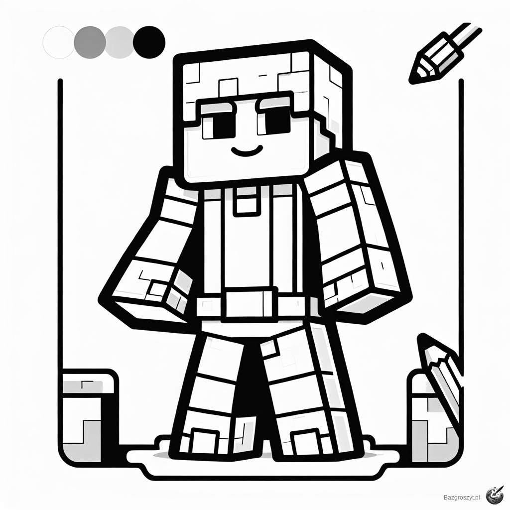 Pobierz kolorowanki dla dzieci minecraft do druku