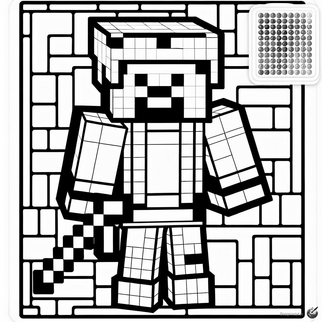 Pobierz kolorowanki do wydrukowania minecraft do druku