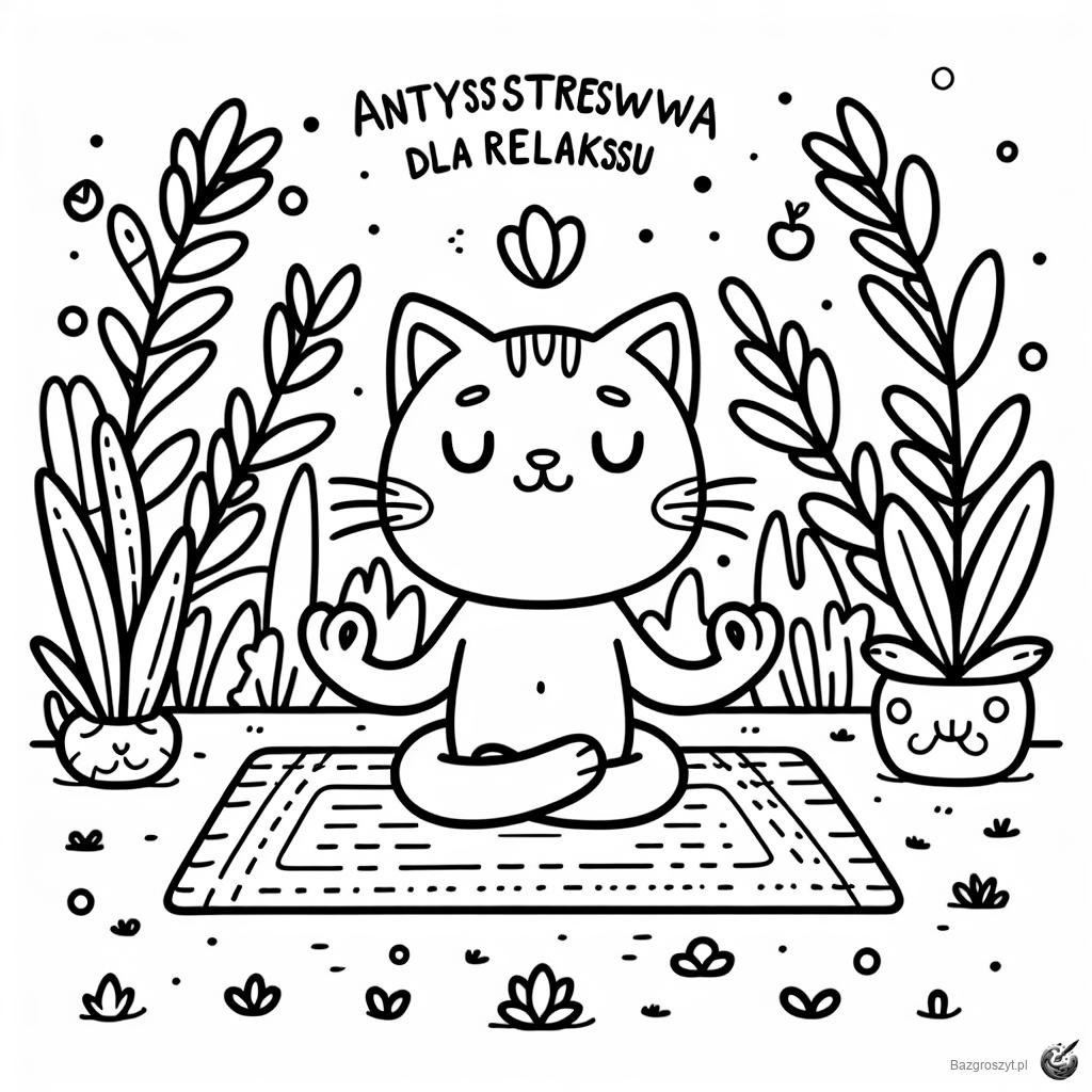 Pobierz pusheen kolorowanka antystresowa do druku