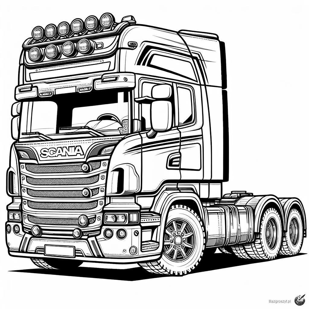 Tir Scania Kolorowanka Camiones Lastbil Daf Ausmalbilder Vrachtwagen Tir Scania Kolorowanka Camiones Lastbil Daf Ausmalbilder Vrachtwagen