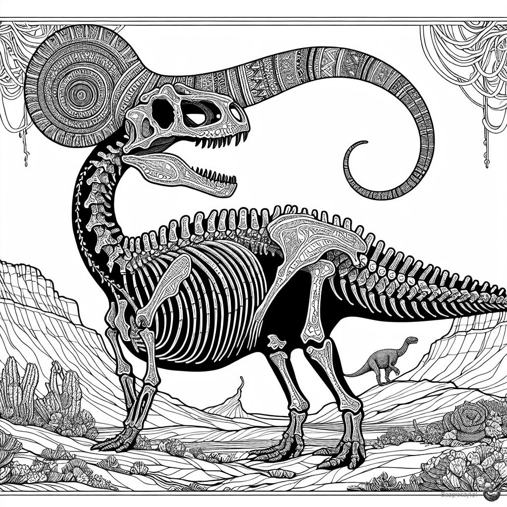 Pobierz szkielet dinozaura kolorowanka xxl do druku