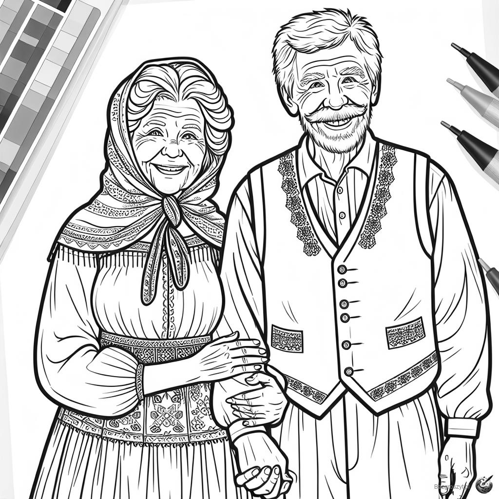 Pobierz babcia i dziadek kolorowanka xxl do druku