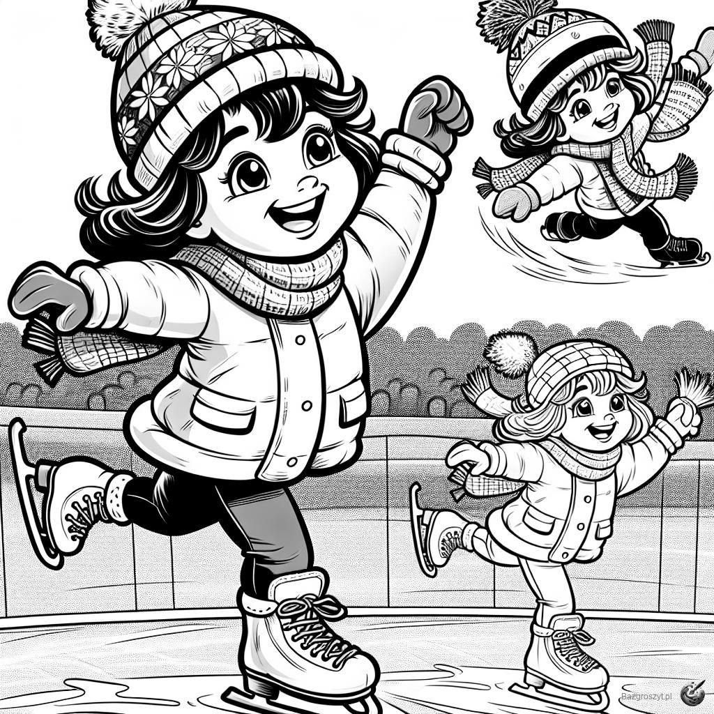Pobierz sporty zimowe kolorowanki dla dzieci do druku