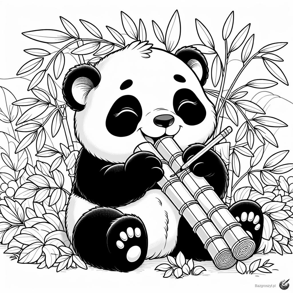Pobierz słodkie panda do druku