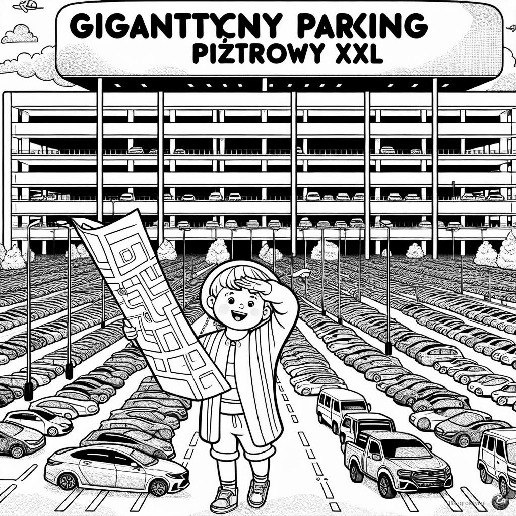 Pobierz kolorowanka xxl parking piętrowy do druku