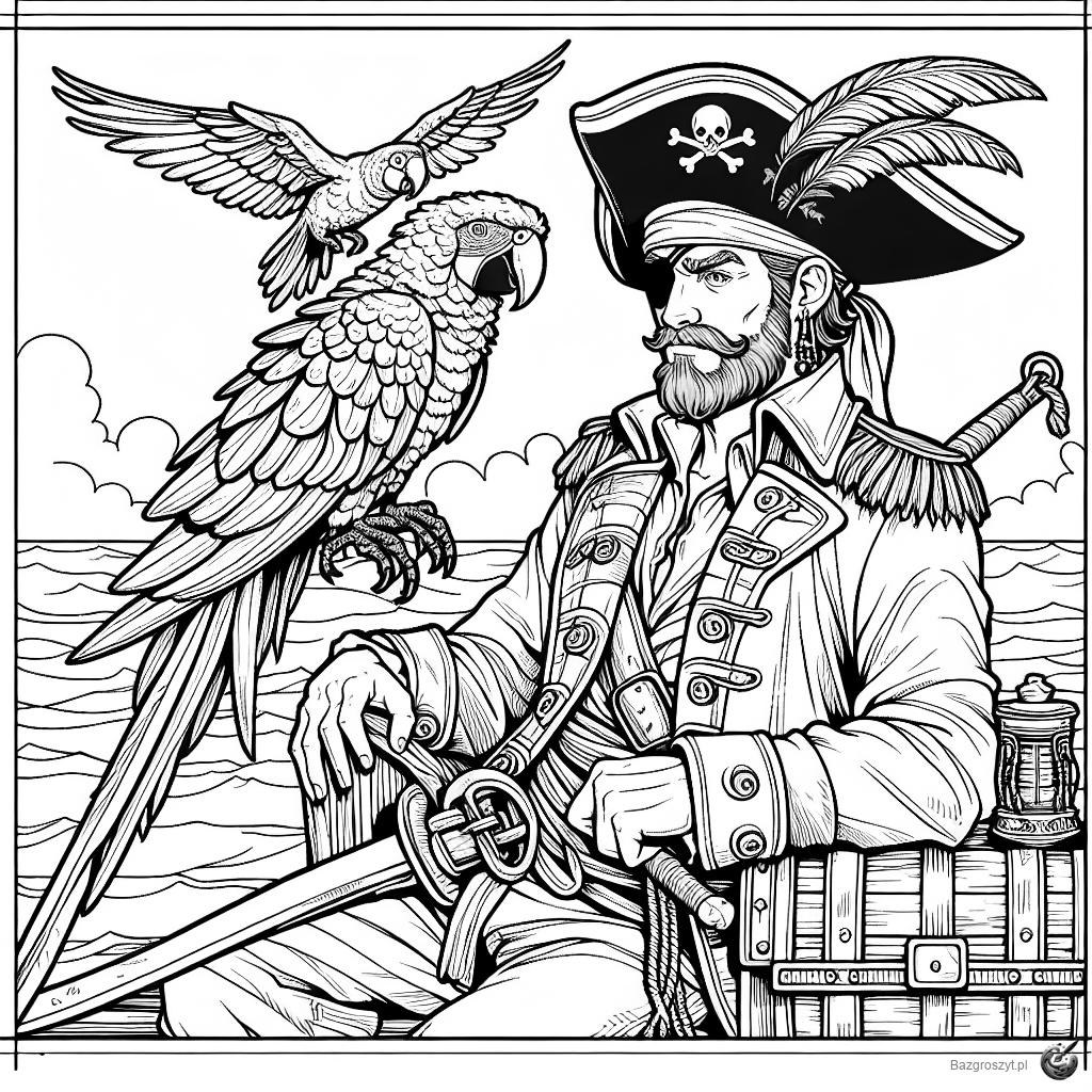 Pobierz papuga pirata do druku